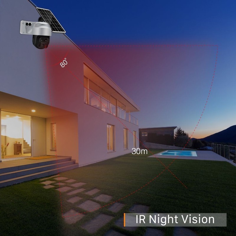2MP Wifi PTZ Camera Outdoor 1080P Solar Power Battery IP CCTV Wireless SmartCam gallery