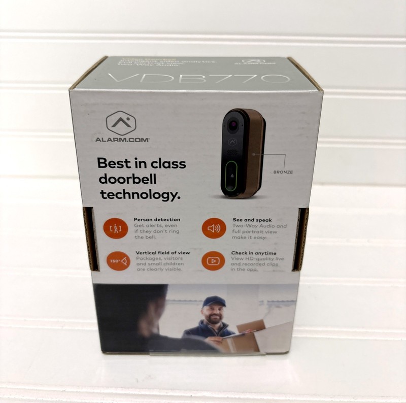 ALARM.COM ADC-VDB770 Video Wireless Motion Sensor Night Vision Camera NEW IN BOX gallery