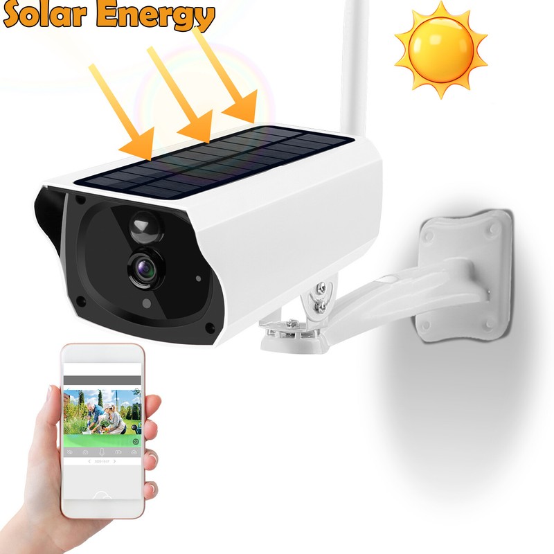 HD 1080P Solar Power WiFi Cam Indoor Outdoor Security IP Camera IR Night Vision gallery
