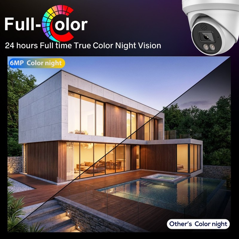 4 pack Vikylin 6MP Full Color LED IP Camera PoE 2 Way Audio rtsp Outdoor Indoor gallery