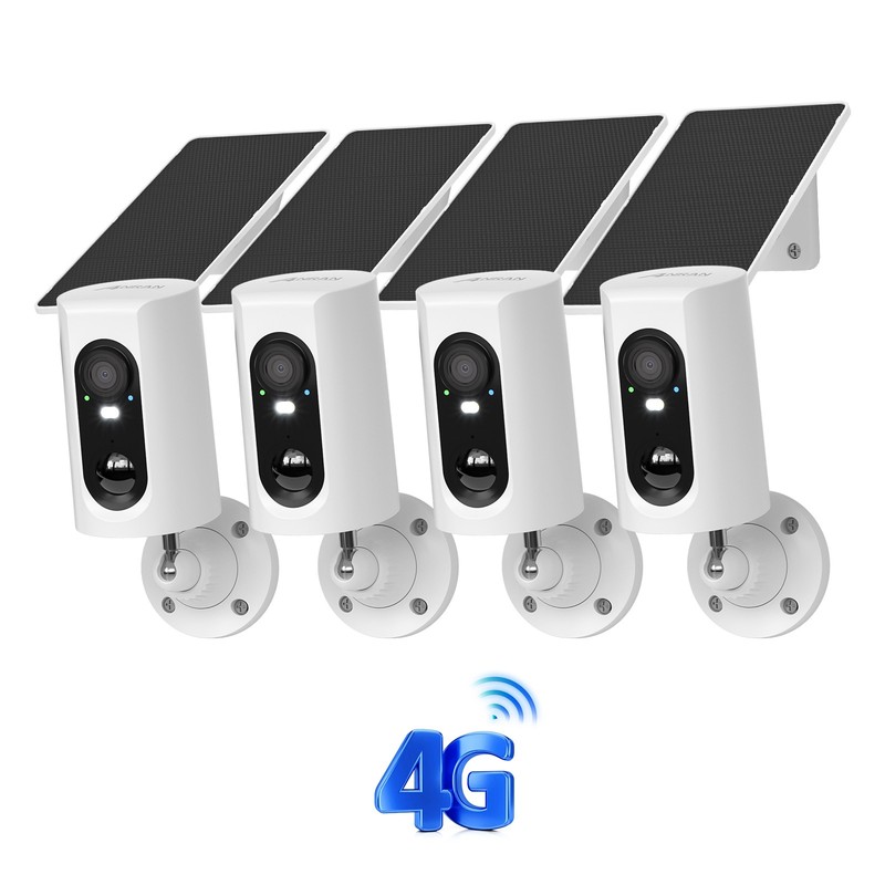 ANRAN 2K 4G LTE Solar Security Camera with Sim Card Home IP65 Outdoor Wireless