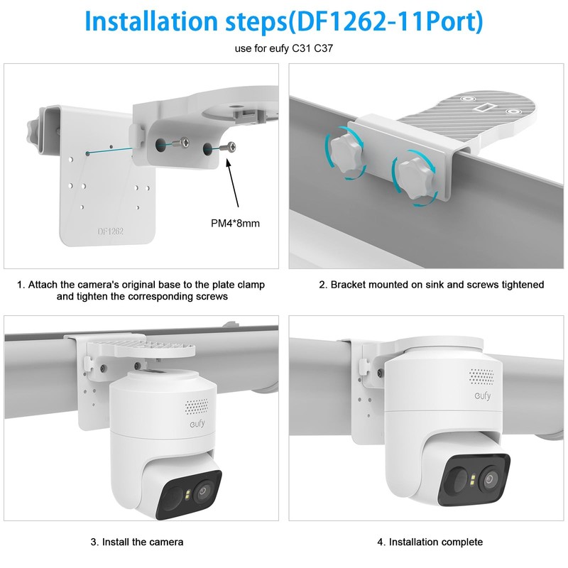 Koroao Gutter Mount Bracket Compatible with eufy Security eufyCam C37/C31 Cam... gallery