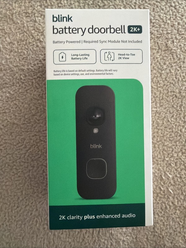 Blink Wireless Video Doorbell Newest Model 2K+ video doorbell, 2K resolution.