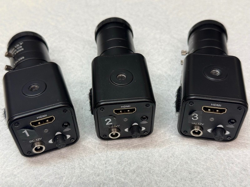 LOT OF 3 – MOKOSE HDMI Cameras: HD 1080P 60FPS, 5-50mm Telephoto Zoom, HDC10