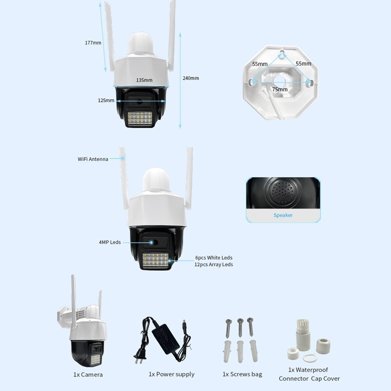 4G PTZ Live Streaming IP Camera Full Color Support Solar and Wired MicroSD gallery