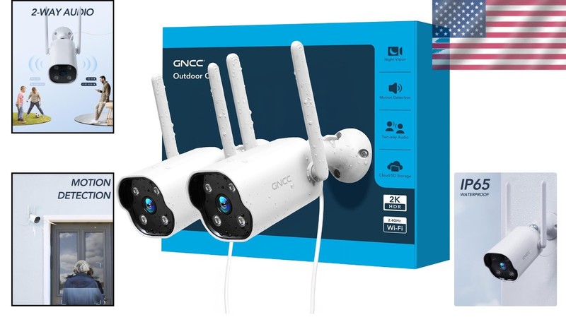 Weatherproof 2-Way Audio Security Camera with 24/7 Monitoring & Alexa Support gallery