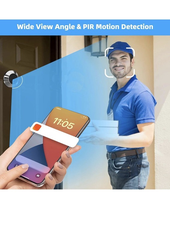 4K Wireless 5G WiFi Door Peephole Camera Motion Detect Recording For Smartphone gallery