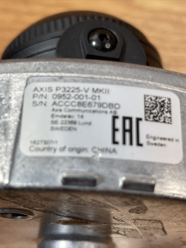 Axis P3225-V MKII 0952-001-05 1080p Network Security Camera gallery