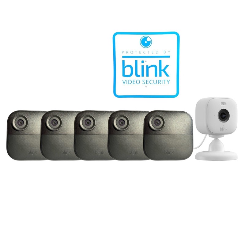 Blink Outdoor 4 4th Gen 6 Camera Whole Home Security System with Blink Yard Sign