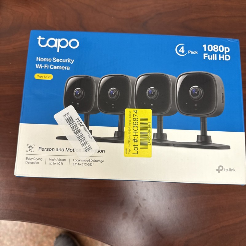 4Pk Tapo by TPLink 1080P Indoor Security Camera Baby Monitor Pet Camera wMotion