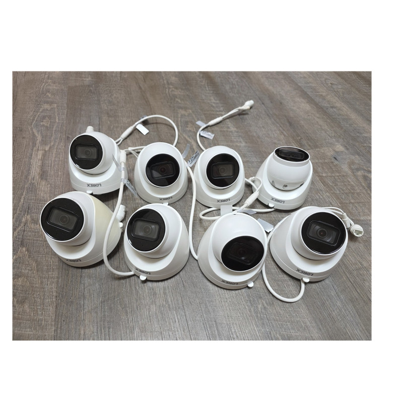 Lorex E841CD-Z 4K IP Dome Eyeball Cameras Indoor/Outdoor Lot of 8 White