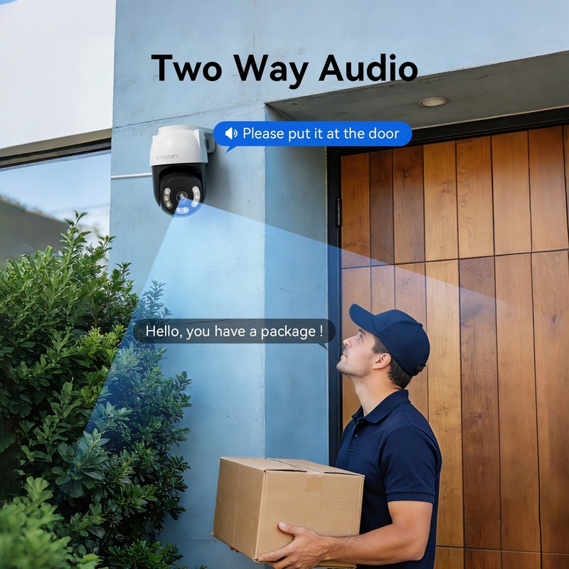 8MP Wireless Home Security Camera System WiFi Outdoor 360° PTZ 12'' Monitor 2TB gallery