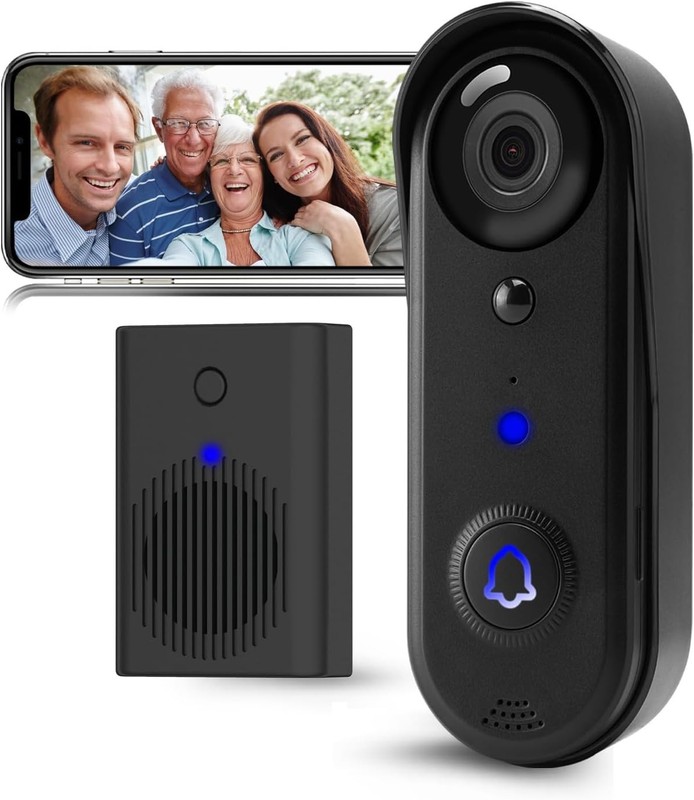 Camera Timbre De Puerta HD Wifi Inalambrico Con Camara Audio Y Video Para Casa