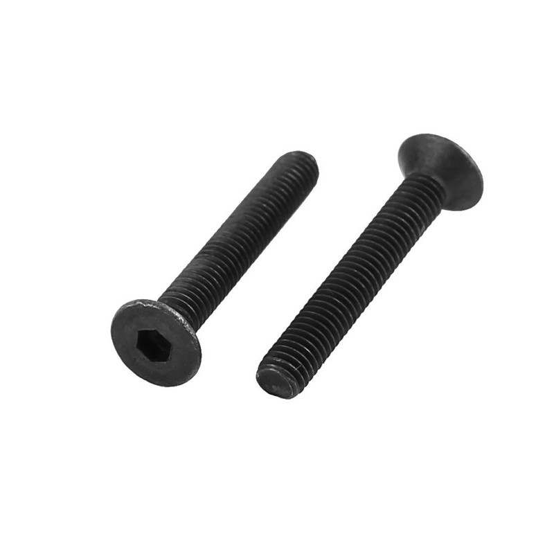 50pcs Black M3 x 20mm Alloy Steel Hex Socket Screws Flat Head Countersunk Screws gallery
