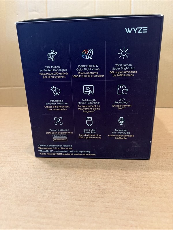 Wyze WZEC3FL Outdoor Floodlight Security Camera 2600 Lumen White gallery