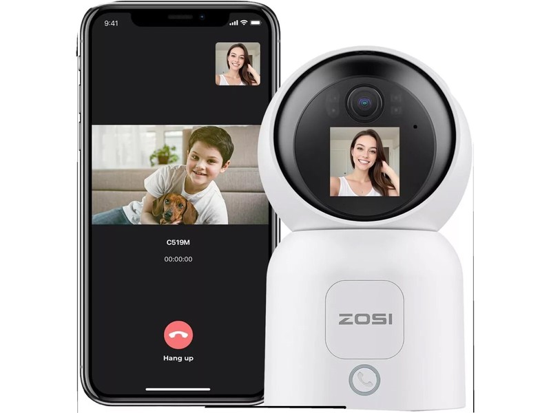 ZOSI 3MP/4MP 360° Swivel Wireless PTZ Indoor Camera 2-Way Audio Night Vision F16 gallery