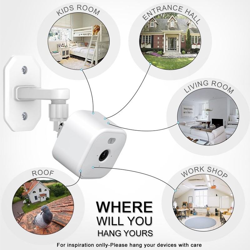 360° Adjustable Wall Mount for Blink Cameras, 2 Pack with Screws Included gallery