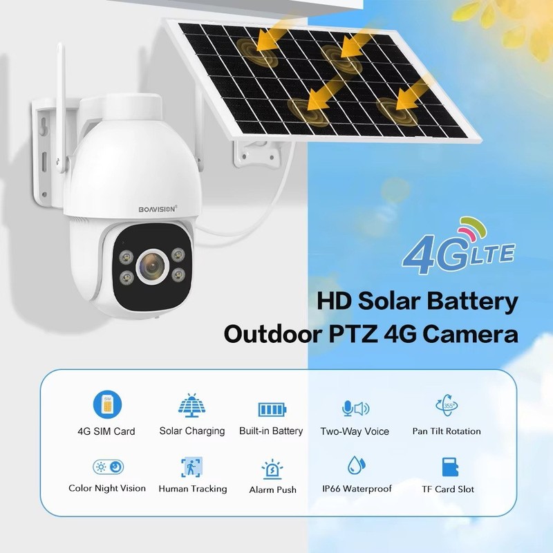 4G SIM AOV Solar 24/7 Working Camera Color NightVision (Camhipro APP) gallery