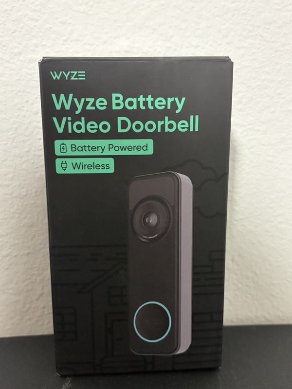 Wyze Battery Video Doorbell Wireless Wi-Fi, Color Night Vision Black