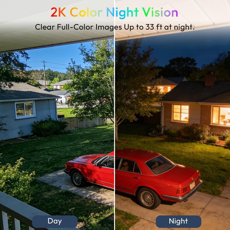 4PC Wireless Solar Outdoor Security Camera 2K WiFi 6 Color Night Vision gallery