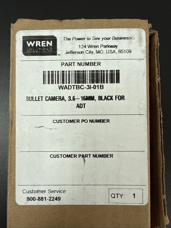 Wren Bullet Camera 3.6-16mm WADTBC-3I-01B