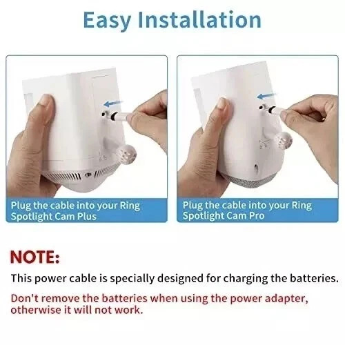 Power Adapter for Ring Spotlight Cam Plus & Pro Battery 25ft Cable Weatherproof gallery