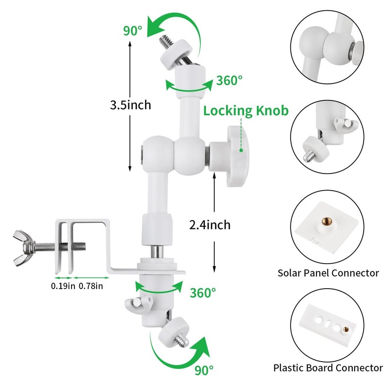 2-in-1 Gutter Mount for Solar Panel, Stick Up Cam Battery, Spotlight Cam and ... gallery