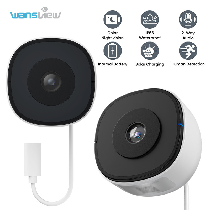 2Pack Wansview 2K 3MP Window Camera WIFI Wireless Security Camera 24/7 Recording