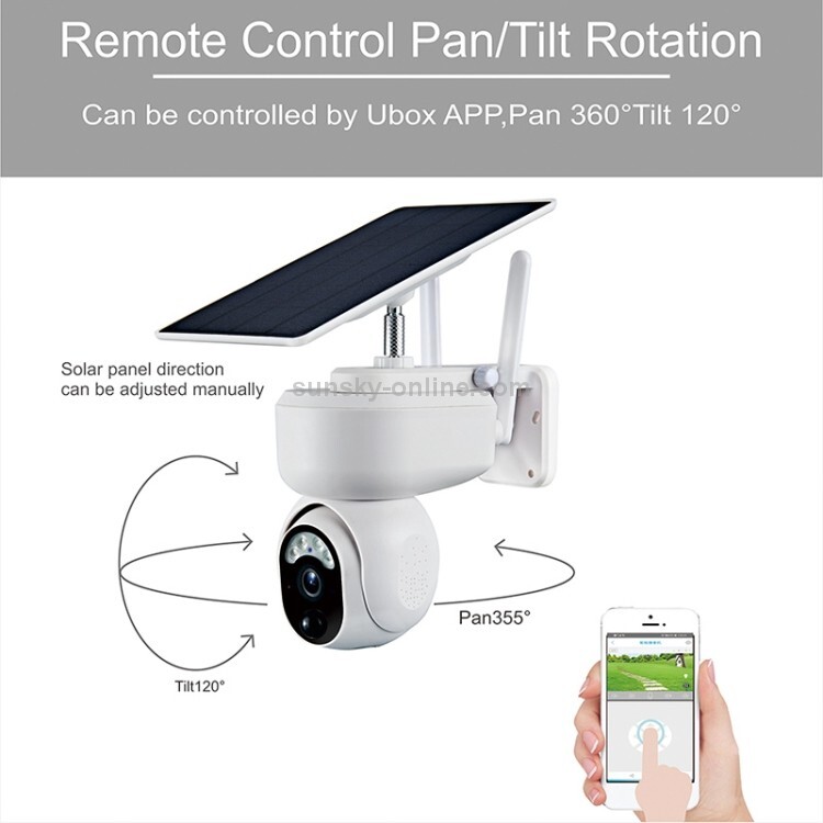 Solar Security Camera, Wireless 2.4GHz WiFi Camera, Solar Powered 15000mAh gallery