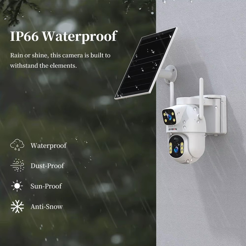 4G LTE Solar Camera Dual Screens Outdoor Surveillance Camera Security Protection gallery