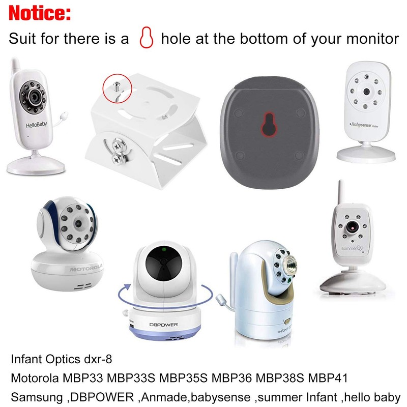 Adjustable Angle Mount for Infant Optics DXR-8, Motorola, Samsung, Babysense ... gallery