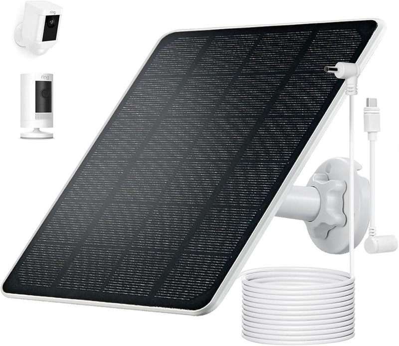 Ring Camera Solar Panel Charger, Compatible with Stick up Cam, Stick up Cam Pro, gallery