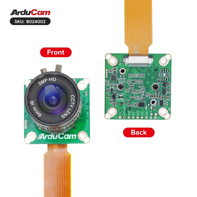Arducam IMX477 Pi HQ Camera for Raspberry 5, camera+CS lens, color gallery