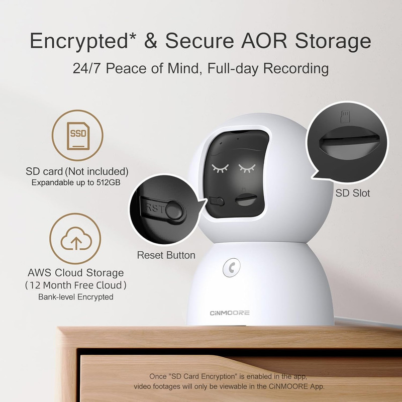 2-Pack 5G Indoor Security Cameras with AI Tracking and Night Vision gallery