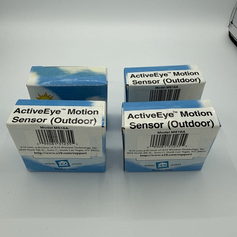 Lot of 4 ActiveEye Motion Sensor (Outdoor) – Model MS16A – X10 Security System