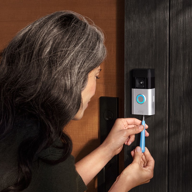 Ring Battery Doorbell Pro – 1536p HD+ 3D Motion Detection – Satin Nickel NEW gallery