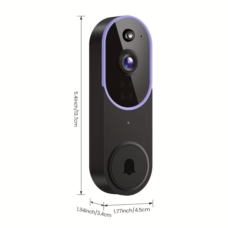 CamTro 1920p Video Door Bell Camera 2.5GHz Wireless Camera Motion Detection BLK gallery