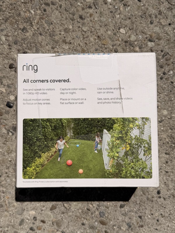 Ring Stick Up Cam Plug-in Wired Indoor/Outdoor Camera Black gallery