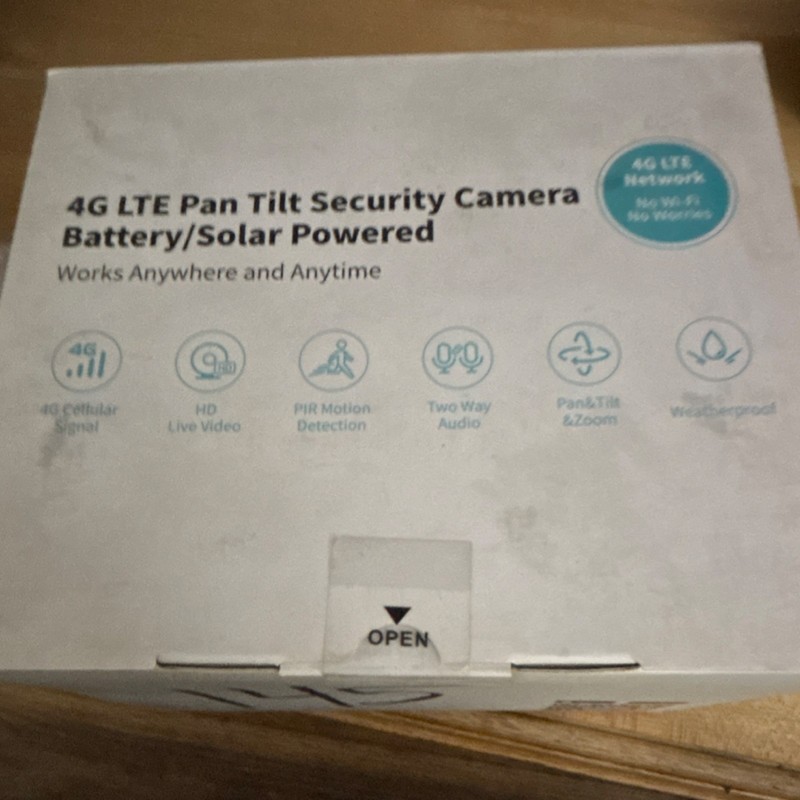 SEMUHA 4G LTE Pan Tilt Security Camera RBX-S60 Battery/Solar HD PIR Motion Audio