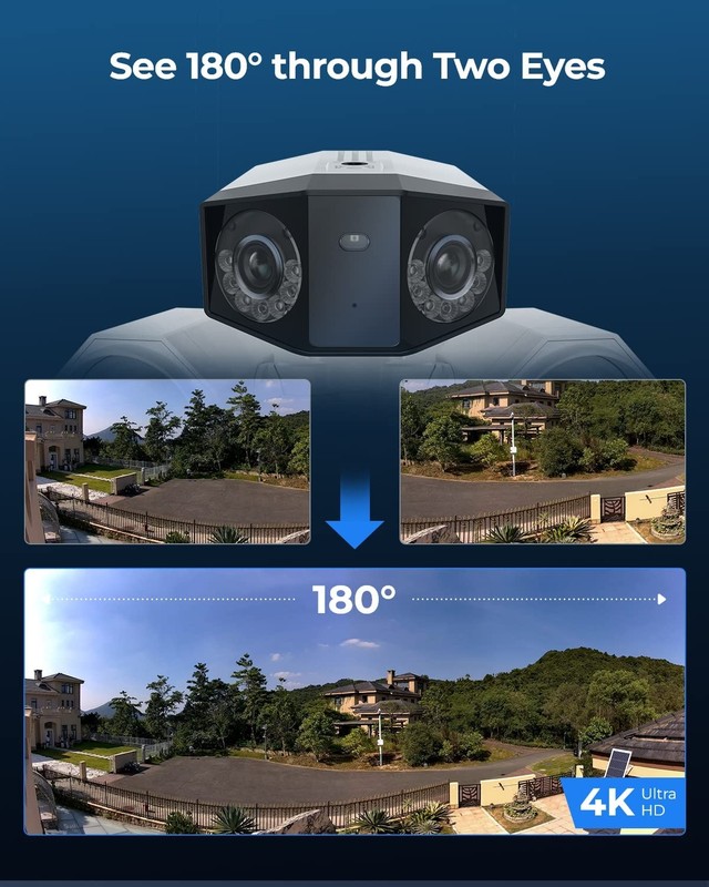 4K PoE Security Camera Duo Floodlight PoE, 180° Ultra-Wide Angle gallery