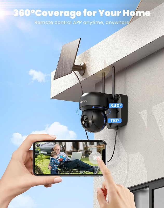 Solar Security Cameras Wireless Outdoor - Battery Power Cameras for Home Securit gallery