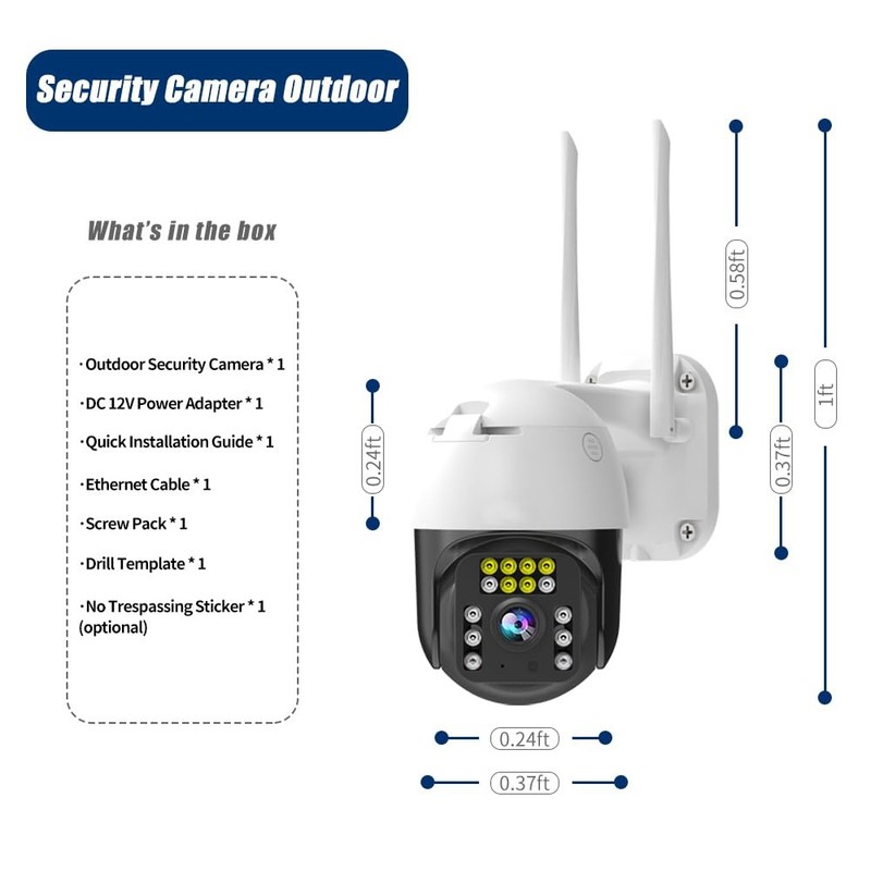 8MP PTZ Security Camera Outdoor FHD WiFi IP Camera with Humaniod Detection, A... gallery