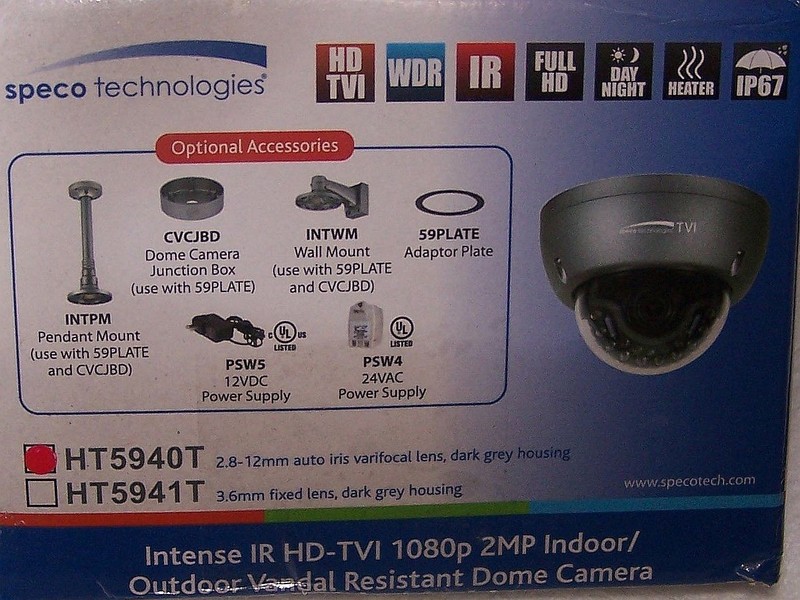 Speco HT5940T Intense IR HD-TVI 1080 2 Megapixel BRAND NEW IN BOX gallery