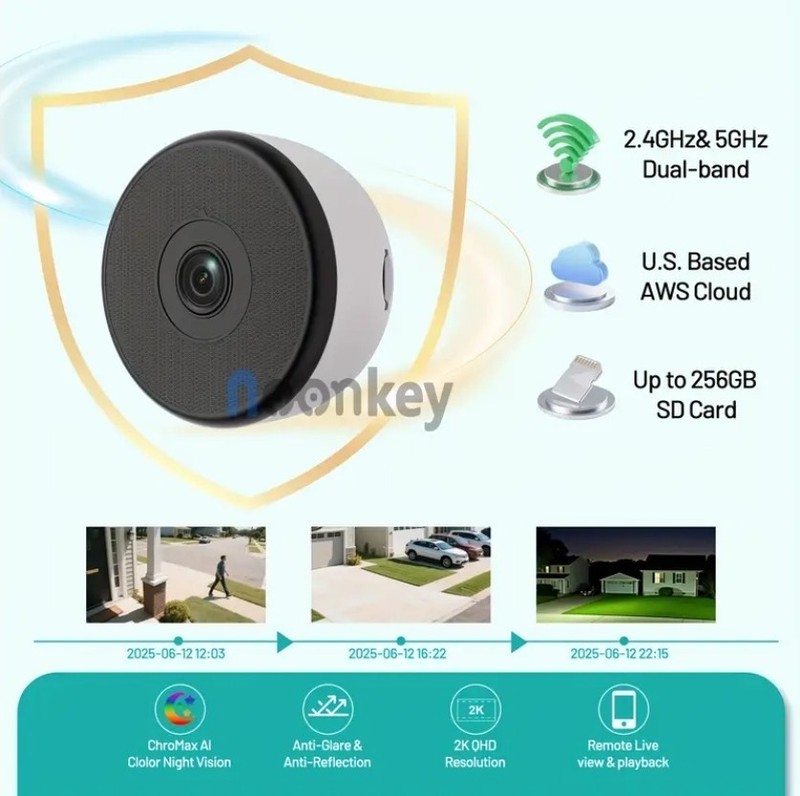 Noonkey Window Camera 4-Pack with Color Night Vision for Home Security NEW gallery