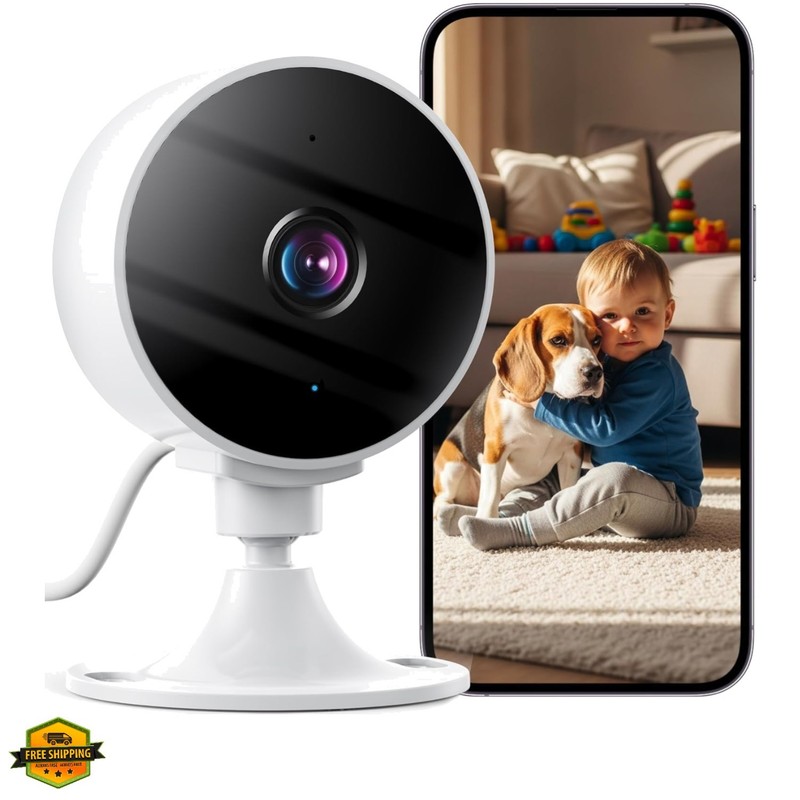 2K Wireless Cameras for Home Security Camera, Pet Camera Indoor with Phone Ap…