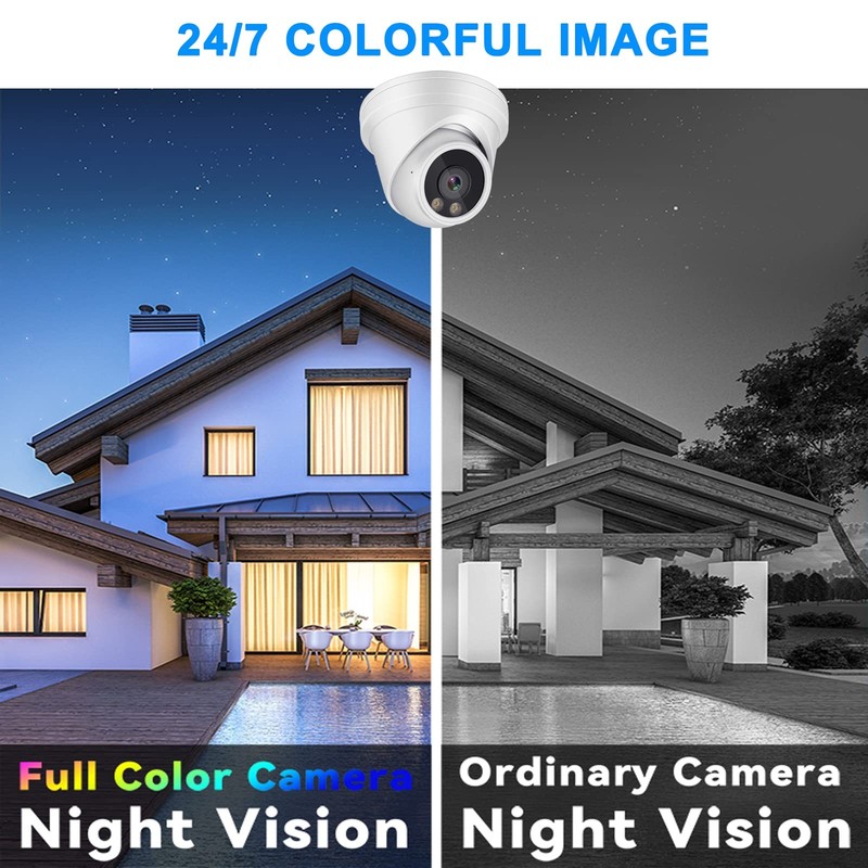 6MP 3X Zoom PoE IP with Full Color Night Vision 65Ft 105° FOV, 2.8-8MM Motori... gallery
