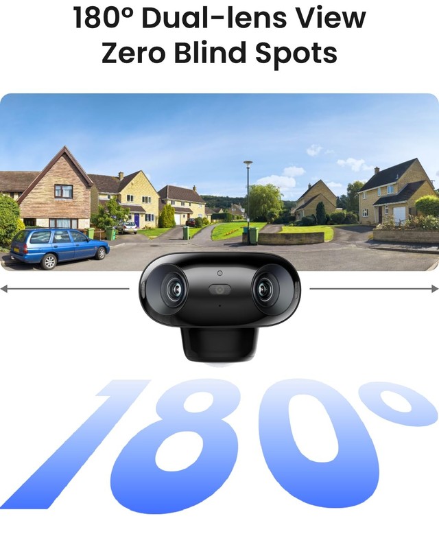 4K 180° Dual-Lens ColorX Night Vision Solar Camera Outdoor Wireless gallery