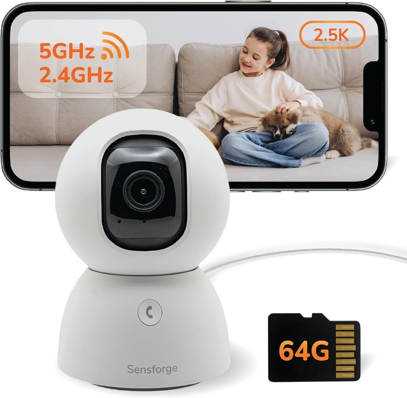 Comprehensive 2.5K Dome Security Camera - Wireless, Smart Alerts & Two-Way Audio gallery