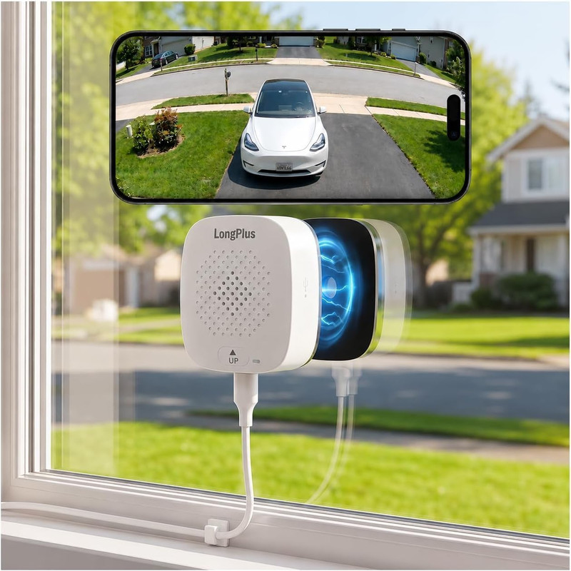 5MP 3K Window Camera with Night Vision, 2.4/5Ghz Wifi Indoor Window Cameras for