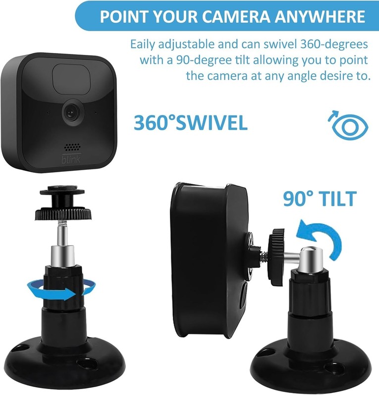 Effortless Installation Adjustable Mounts for Blink Cameras - 3 Pack in Black gallery